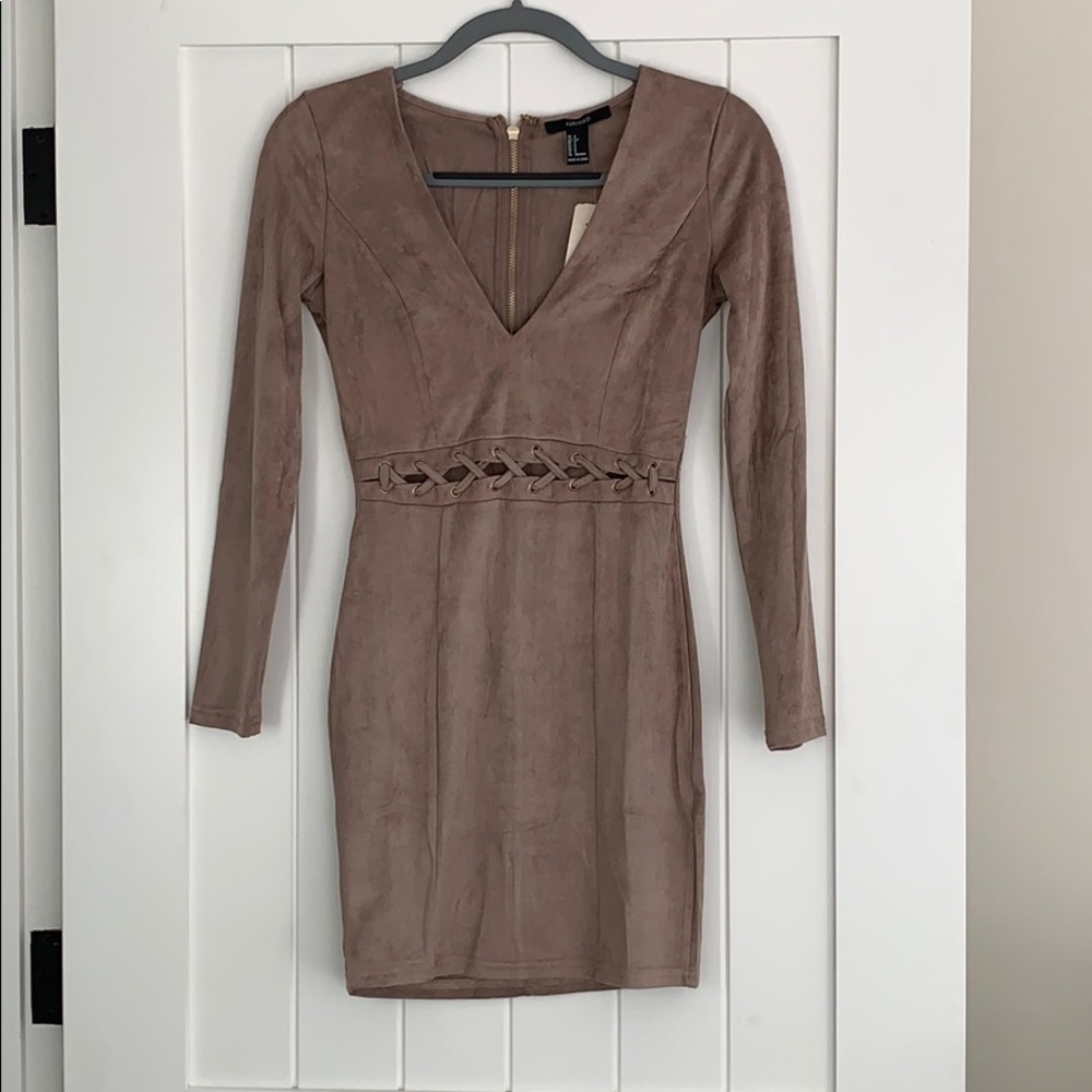 Forever 21 Long Sleeve Body Con Mini Dress